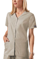 Cherokee Snap Front V-Neck Top. Item 4770 in CK WW ORIGINALS Collection. Live Chat for Bulk Discounts.