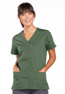 Cherokee Snap Front V-Neck Top. Item 4770 in CK WW ORIGINALS Collection. Live Chat for Bulk Discounts.