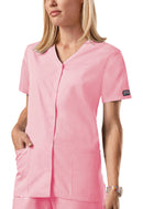 Cherokee Snap Front V-Neck Top. Item 4770 in CK WW ORIGINALS Collection. Live Chat for Bulk Discounts.