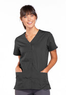 Cherokee Snap Front V-Neck Top. Item 4770 in CK WW ORIGINALS Collection. Live Chat for Bulk Discounts.