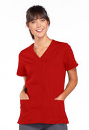 Cherokee Snap Front V-Neck Top. Item 4770 in CK WW ORIGINALS Collection. Live Chat for Bulk Discounts.