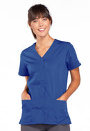 Cherokee Snap Front V-Neck Top. Item 4770 in CK WW ORIGINALS Collection. Live Chat for Bulk Discounts.