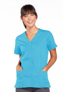 Cherokee Snap Front V-Neck Top. Item 4770 in CK WW ORIGINALS Collection. Live Chat for Bulk Discounts.