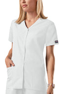 Cherokee Snap Front V-Neck Top. Item 4770 in CK WW ORIGINALS Collection. Live Chat for Bulk Discounts.