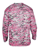 Badger Digital Camo Long Sleeve T-Shirt 4184 - Pink Digital