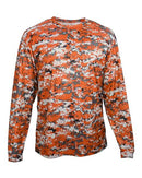 Badger Digital Camo Long Sleeve T-Shirt 4184 - Burnt Orange Digital