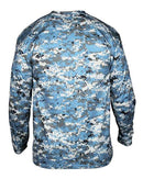 Badger Digital Camo Long Sleeve T-Shirt 4184 - Columbia Blue Digital