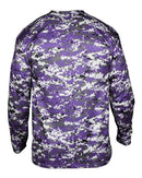 Badger Digital Camo Long Sleeve T-Shirt 4184 - Purple Digital