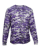 Badger Digital Camo Long Sleeve T-Shirt 4184 - Purple Digital