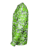 Badger Digital Camo Long Sleeve T-Shirt 4184 - Lime Digital