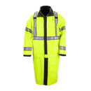 LONG REV HI-VIS RAIN COAT