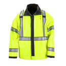 LONG REV HI-VIS RAIN COAT
