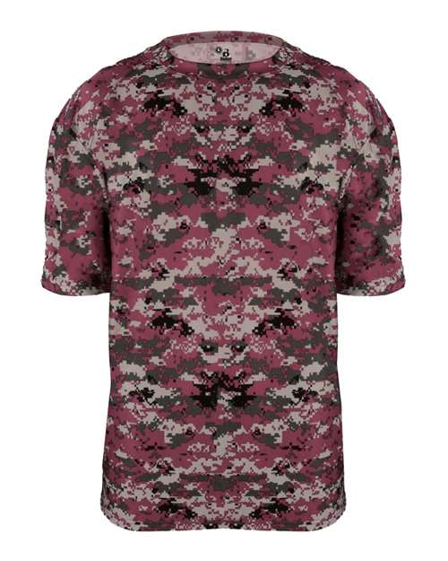 Badger Youth Digital Camo T-Shirt 2180 - Maroon Digital