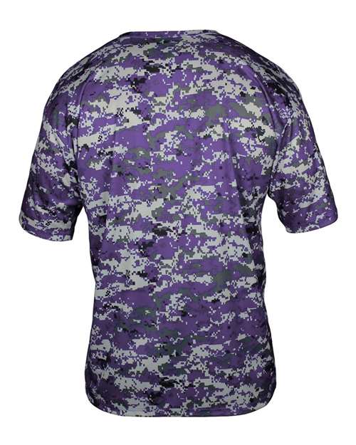 Badger Youth Digital Camo T-Shirt 2180 - Purple Digital