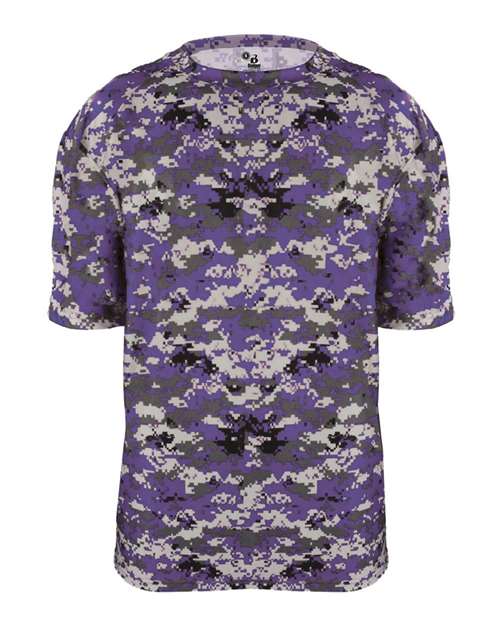 Badger Youth Digital Camo T-Shirt 2180 - Purple Digital