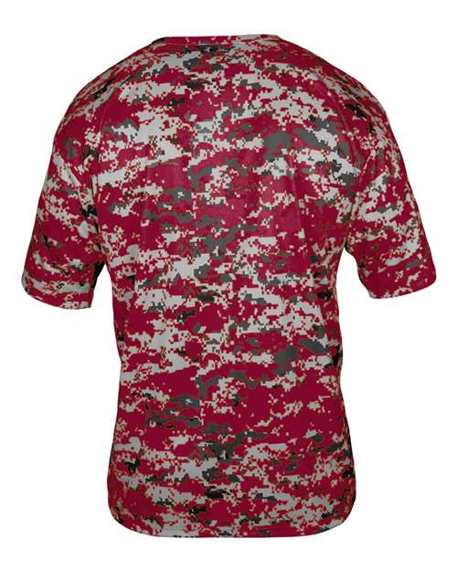 Badger Youth Digital Camo T-Shirt 2180 - Cardinal Digital