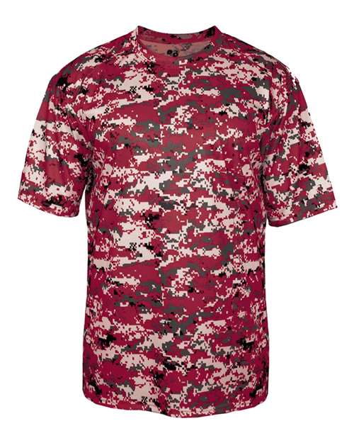 Badger Youth Digital Camo T-Shirt 2180 - Cardinal Digital