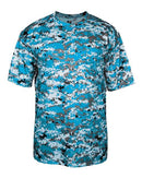 Badger Youth Digital Camo T-Shirt 2180 - Electric Blue Digital