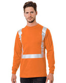 Bayside USA-Made 50/50 Hi-Visibility Long Sleeve Pocket T-Shirt 3782