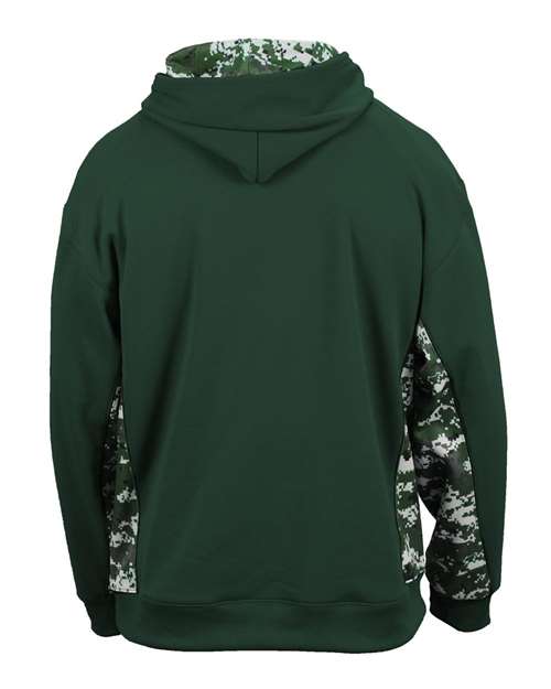 Badger Youth Digital Camo Colorblock Performance Fleece Hooded Sweatshirt 2464