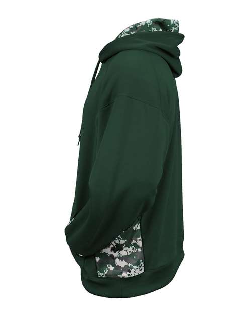 Badger Youth Digital Camo Colorblock Performance Fleece Hooded Sweatshirt 2464