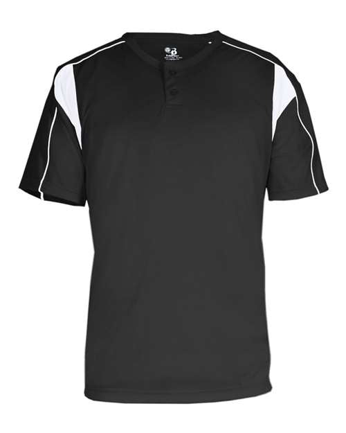 Alleson Athletic B-Core Pro Placket Jersey 7937 - Black/ White