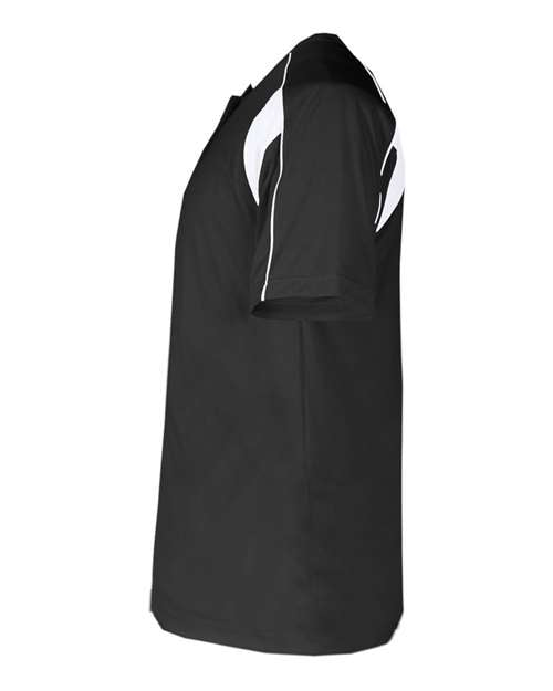 Alleson Athletic B-Core Pro Placket Jersey 7937 - Black/ White