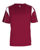 Alleson Athletic B-Core Pro Placket Jersey 7937 - Cardinal/ White