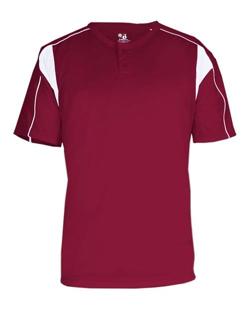 Alleson Athletic B-Core Pro Placket Jersey 7937 - Cardinal/ White