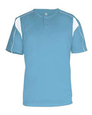 Alleson Athletic B-Core Pro Placket Jersey 7937 - Columbia Blue/ White