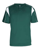 Alleson Athletic B-Core Pro Placket Jersey 7937 - Forest/ White