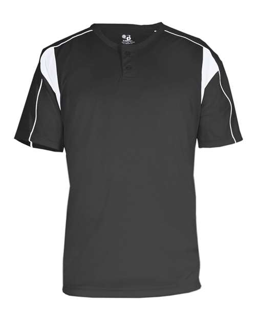 Alleson Athletic B-Core Pro Placket Jersey 7937 - Graphite/ White