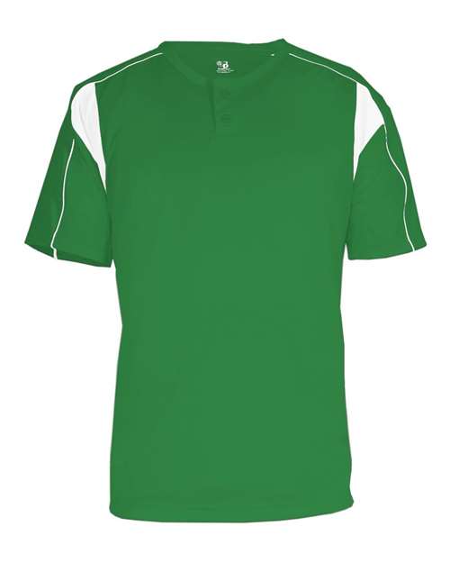 Alleson Athletic B-Core Pro Placket Jersey 7937 - Kelly/ White