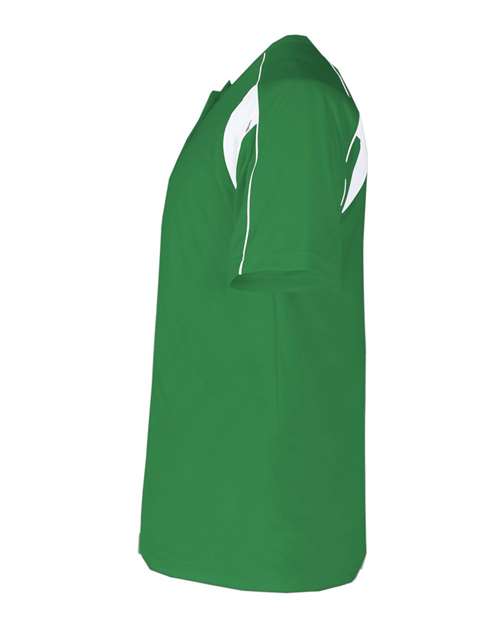 Alleson Athletic B-Core Pro Placket Jersey 7937 - Kelly/ White