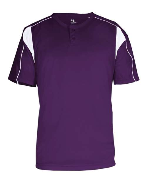 Alleson Athletic B-Core Pro Placket Jersey 7937 - Purple/ White