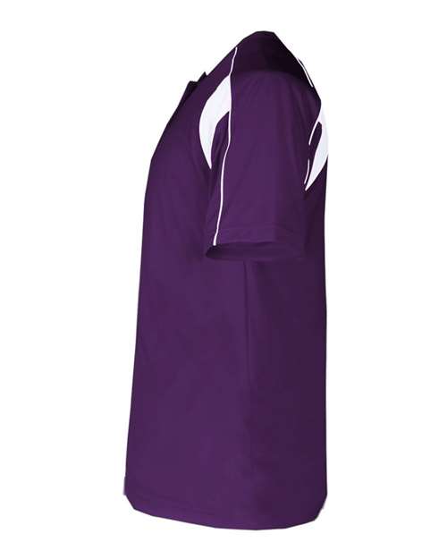 Alleson Athletic B-Core Pro Placket Jersey 7937 - Purple/ White