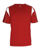 Alleson Athletic B-Core Pro Placket Jersey 7937 - Red/ White