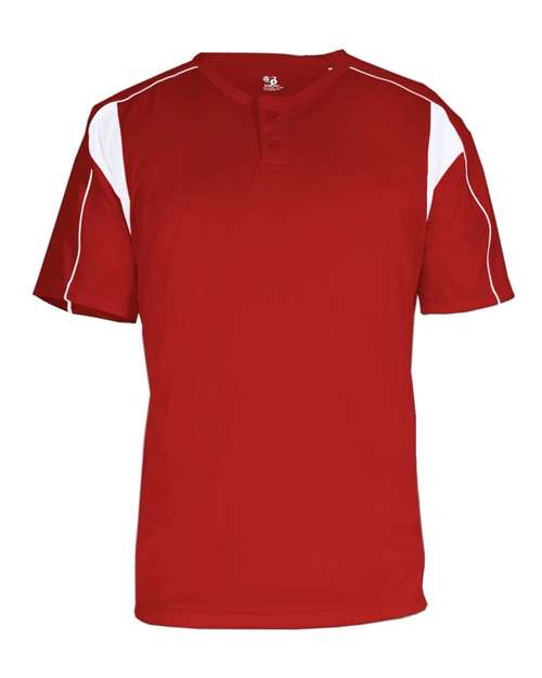 Alleson Athletic B-Core Pro Placket Jersey 7937 - Red/ White