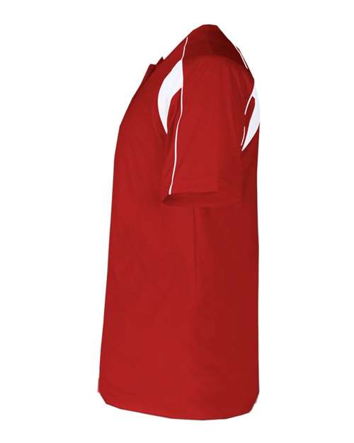 Alleson Athletic B-Core Pro Placket Jersey 7937 - Red/ White