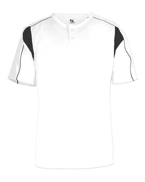 Alleson Athletic B-Core Pro Placket Jersey 7937 - White/ Black