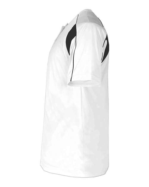 Alleson Athletic B-Core Pro Placket Jersey 7937 - White/ Black
