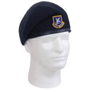 Rothco Inspection Ready Beret With USAF Flash - Midnight Navy Blue. Item