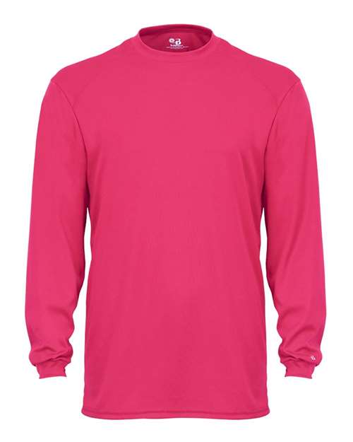 Badger B-Core Long Sleeve T-Shirt 4104 - Hot Pink