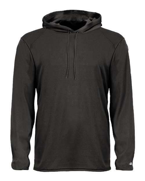 Badger B-Core Hooded Long Sleeve T-Shirt 4105 - Black