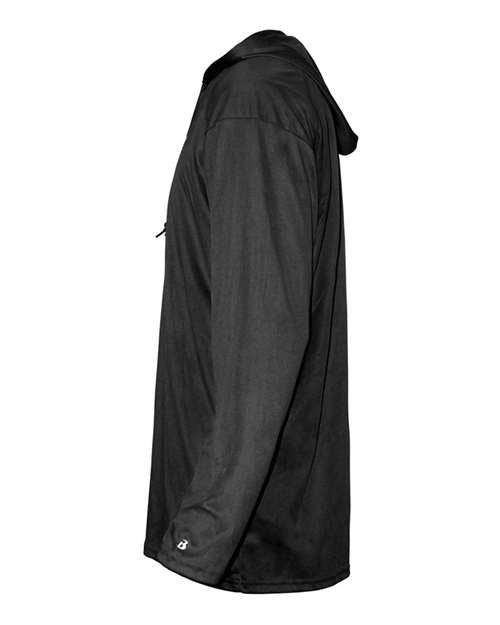 Badger B-Core Hooded Long Sleeve T-Shirt 4105 - Black