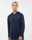 Badger B-Core Hooded Long Sleeve T-Shirt 4105 - Navy