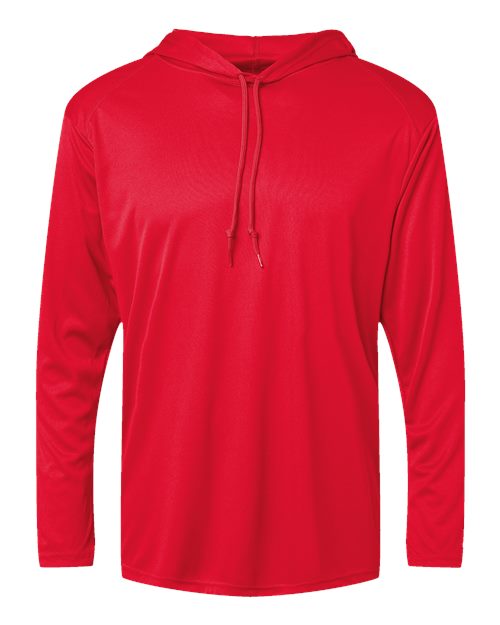 Badger B-Core Hooded Long Sleeve T-Shirt 4105 - Red