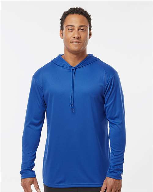 Badger B-Core Hooded Long Sleeve T-Shirt 4105 - Royal