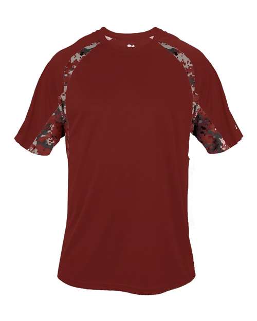 Badger Hook Digital T-Shirt 4140 - Cardinal/ Cardinal Digital