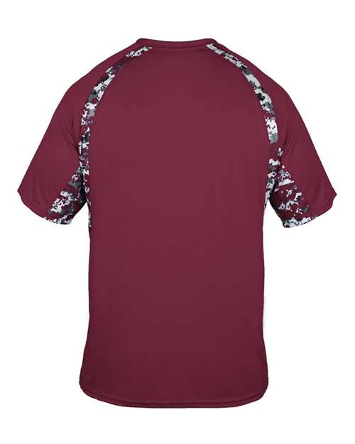 Badger Hook Digital T-Shirt 4140 - Maroon/ Maroon Digital